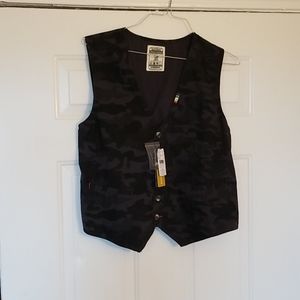 Indigo Nation Street slim fit vest. Camo